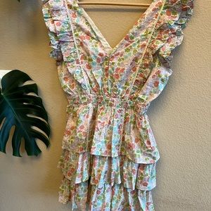 Love The Label, Ruffles Tiered Mini Dress M